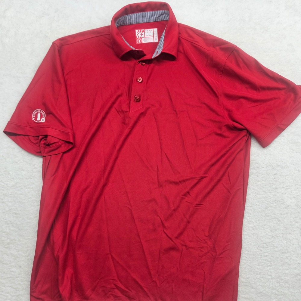 Chick-fil-A Team Style Oobe Mens Red Polo Shirt Recycled Fabric Size Large